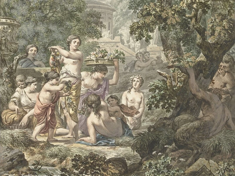 1752-Jean Grandjean - Paesaggio arcadico